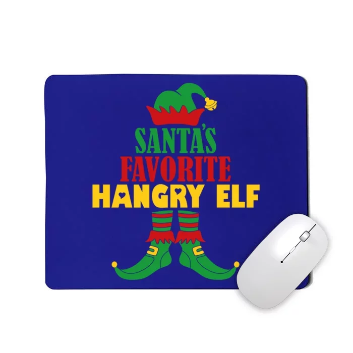 Santas Favorite Hangry Elf Christmas Matching Holiday Funny Gift Mousepad