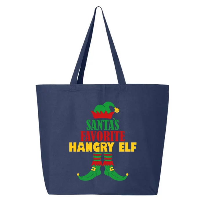 Santas Favorite Hangry Elf Christmas Matching Holiday Funny Gift 25L Jumbo Tote