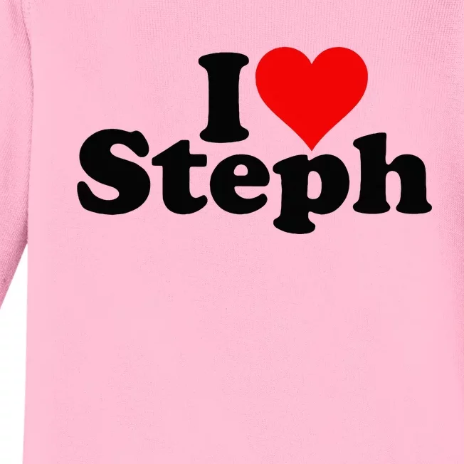 Steph Fanatic Heartfelt Admiration for Stephen and Stephanie Baby Long Sleeve Bodysuit