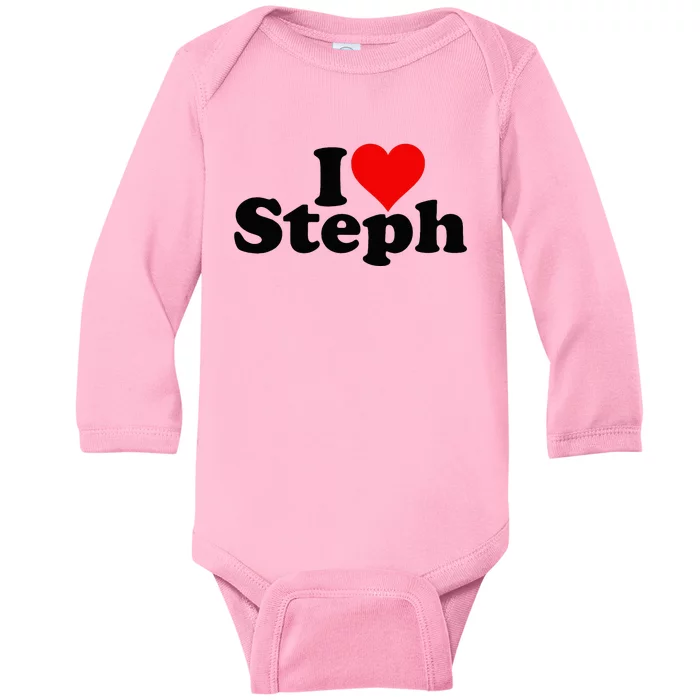 Steph Fanatic Heartfelt Admiration for Stephen and Stephanie Baby Long Sleeve Bodysuit