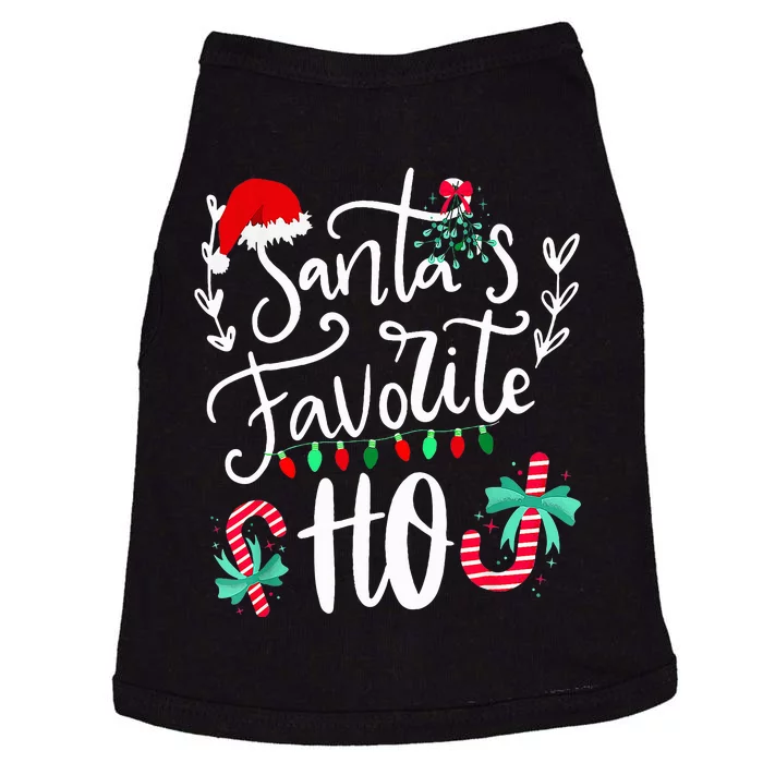 Santas Favorite Ho Funny Christmas Santa Hat Xmas Pajamas Doggie Tank