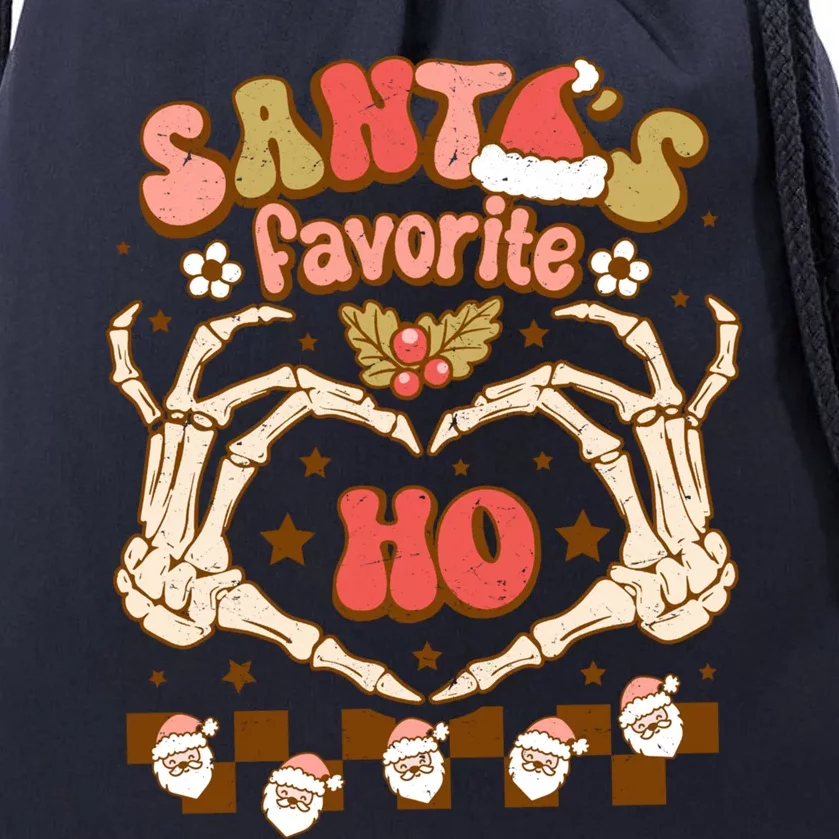 Santa's Favorite Ho Funny Santa Matching Christmas Costume Cute Gift Drawstring Bag