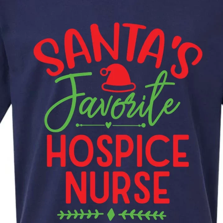 SantaS Favorite Hospice Nurse Christmas Cool Gift Sueded Cloud Jersey T-Shirt