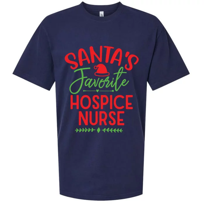 SantaS Favorite Hospice Nurse Christmas Cool Gift Sueded Cloud Jersey T-Shirt