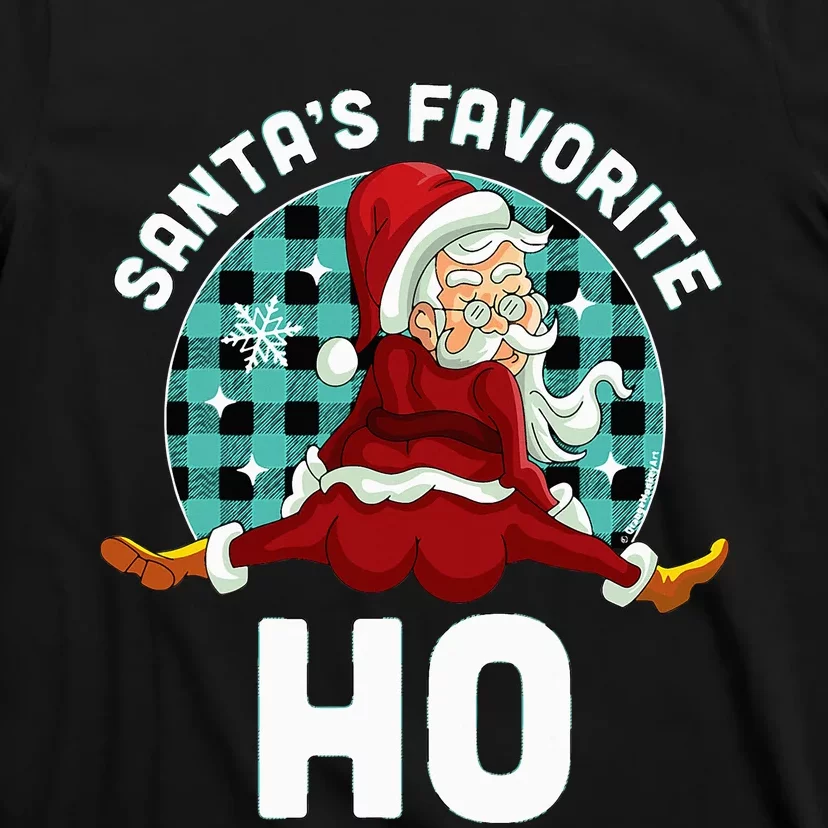 Santa's Favorite Ho  Xmas Naughty Santa Christmas Pajama T-Shirt