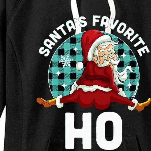 Santa's Favorite Ho  Xmas Naughty Santa Christmas Pajama Women's Fleece Hoodie