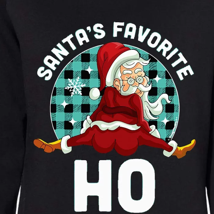 Santa's Favorite Ho  Xmas Naughty Santa Christmas Pajama Womens California Wash Sweatshirt