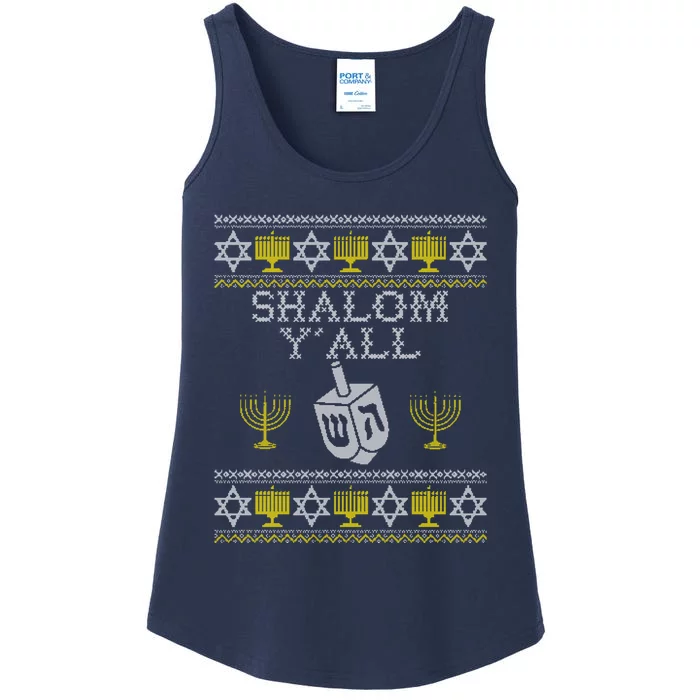 Shalom, Funny Hanukkah, Chanukah Gifts Sweatshirt Ladies Essential Tank