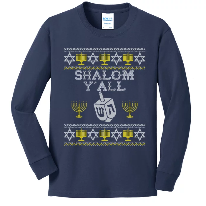 Shalom, Funny Hanukkah, Chanukah Gifts Sweatshirt Kids Long Sleeve Shirt