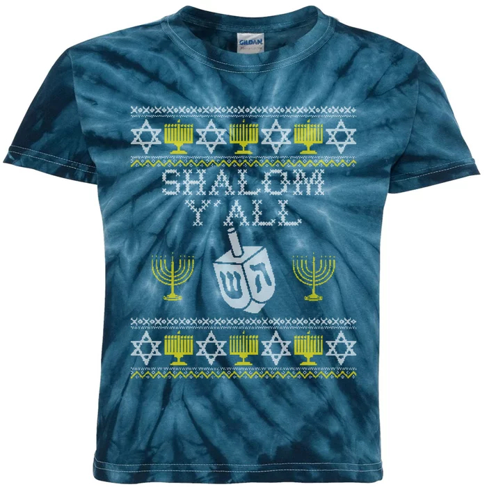 Shalom, Funny Hanukkah, Chanukah Gifts Sweatshirt Kids Tie-Dye T-Shirt