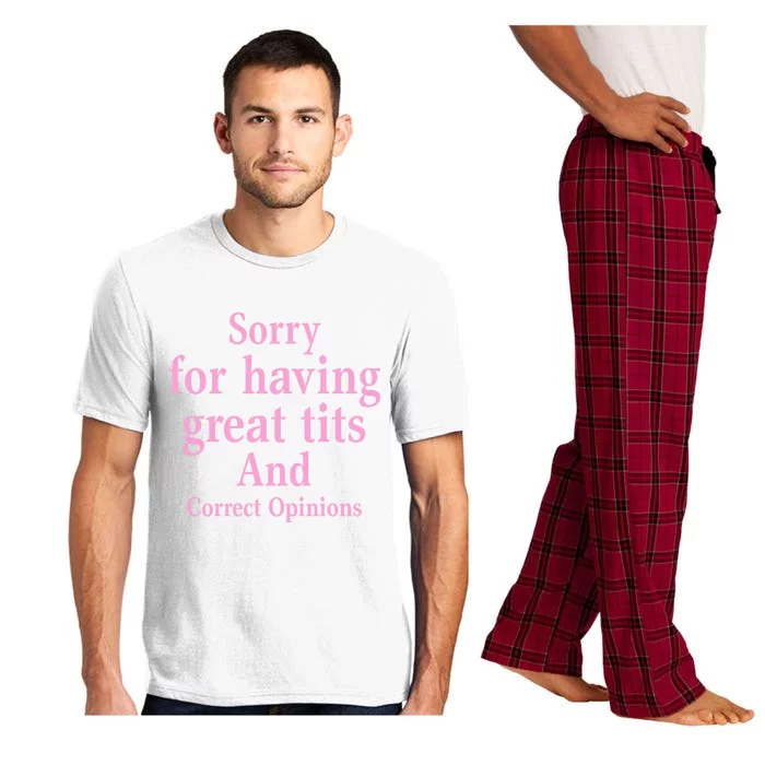 Sorry For Having Great Tits And Correct Opinions Cute Funny Pajama Set