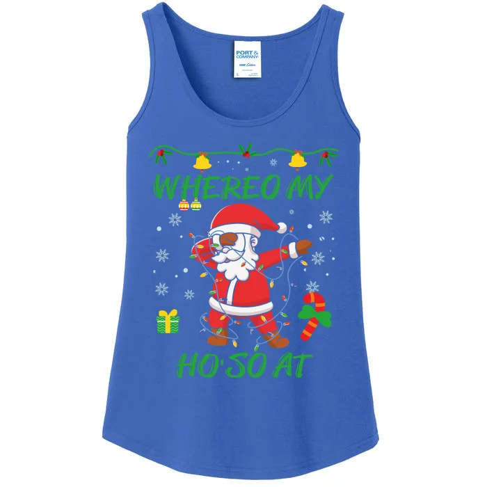 Santa's Favorite Ho Cool Gift Xmas Christmas Pajamas Tee Sweater Gift Ladies Essential Tank