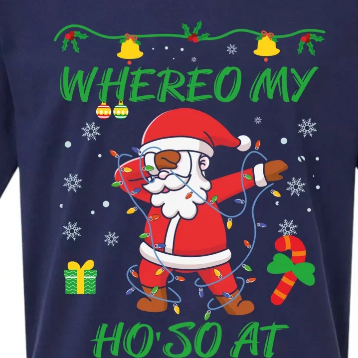 Santa's Favorite Ho Cool Gift Xmas Christmas Pajamas Tee Sweater Gift Sueded Cloud Jersey T-Shirt