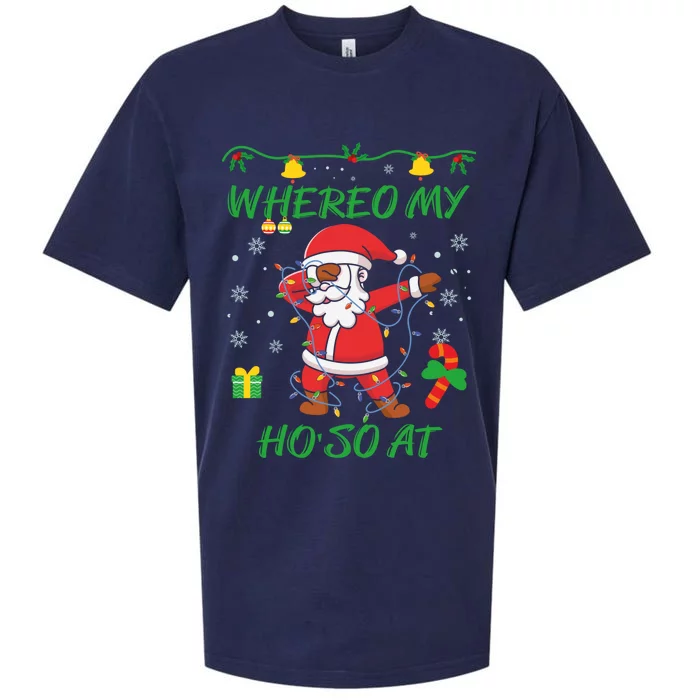 Santa's Favorite Ho Cool Gift Xmas Christmas Pajamas Tee Sweater Gift Sueded Cloud Jersey T-Shirt