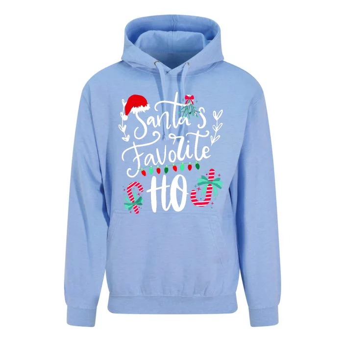 Santas Favorite Ho Funny Christmas Santa Hat Xmas Pajamas Unisex Surf Hoodie