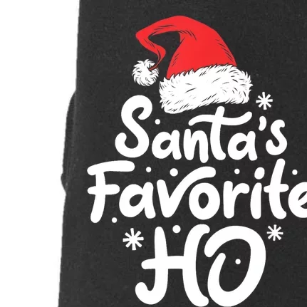 Santa's Favorite Ho Funny Christmas Women Xmas Santa Hat TShirt Doggie 3-End Fleece Hoodie