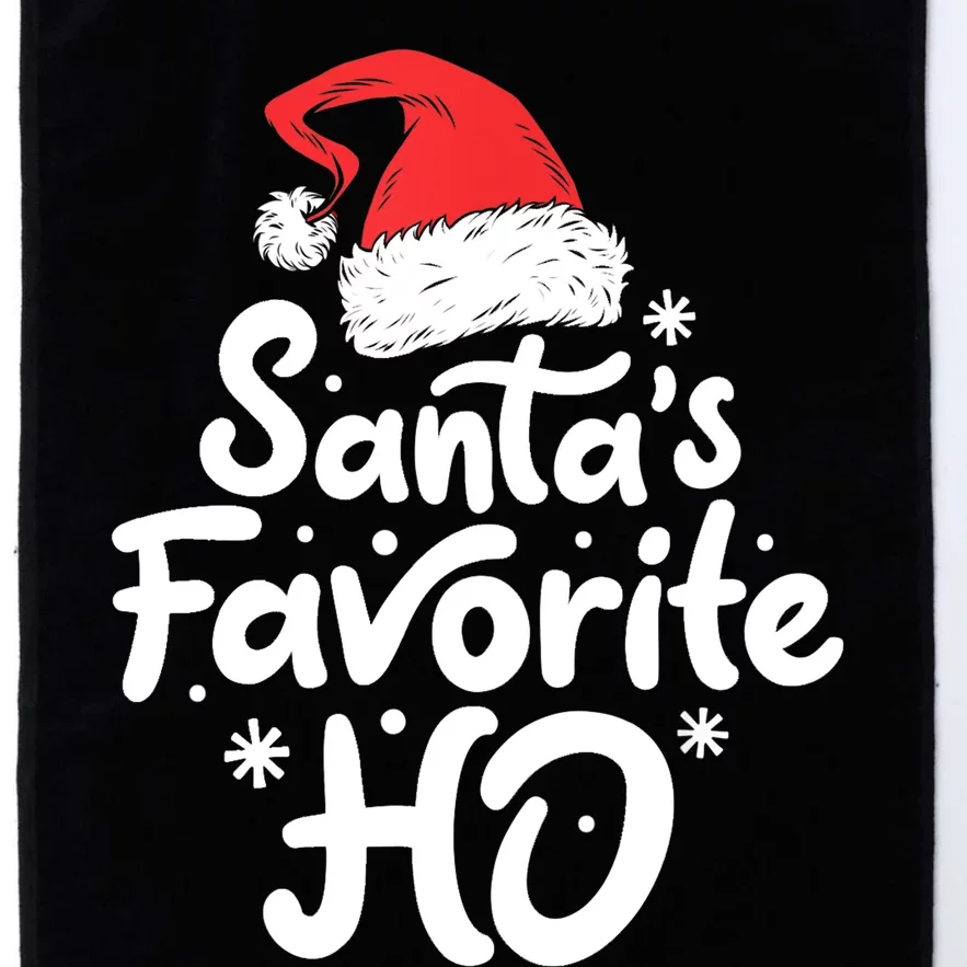 Santa's Favorite Ho Funny Christmas Women Xmas Santa Hat TShirt Platinum Collection Golf Towel