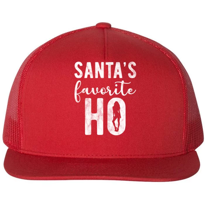 SantaS Favorite Ho Funny Xmas Christmas Flat Bill Trucker Hat