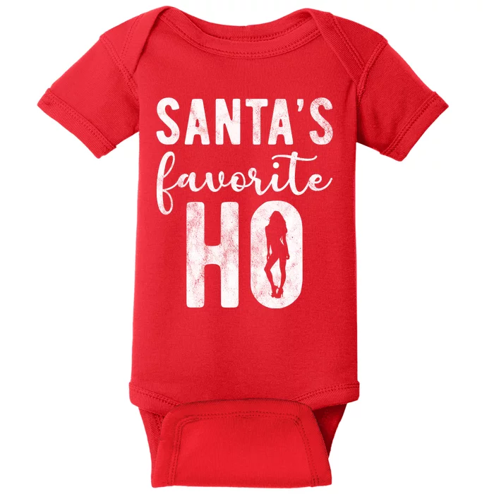 SantaS Favorite Ho Funny Xmas Christmas Baby Bodysuit