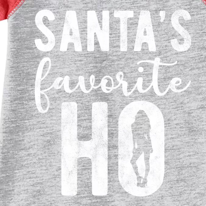 SantaS Favorite Ho Funny Xmas Christmas Infant Baby Jersey Bodysuit