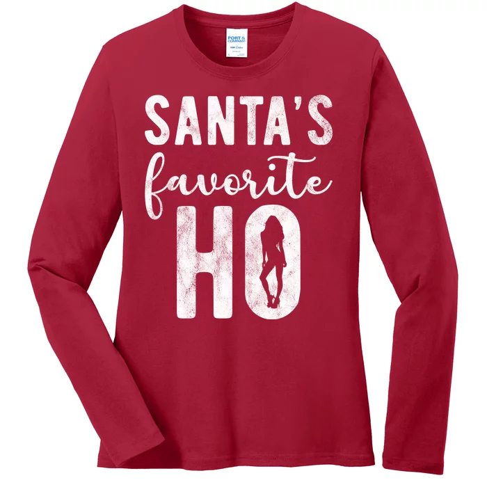 SantaS Favorite Ho Funny Xmas Christmas Ladies Long Sleeve Shirt