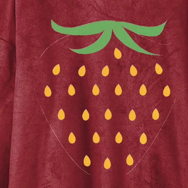 Strawberry Fruit Halloween Strawberry Lovers Hooded Wearable Blanket