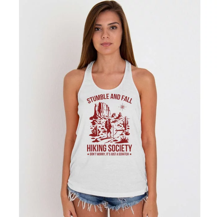 Stumble & Fall Hiking Society DonT Worry ItS A Scratch Women's Knotted Racerback Tank