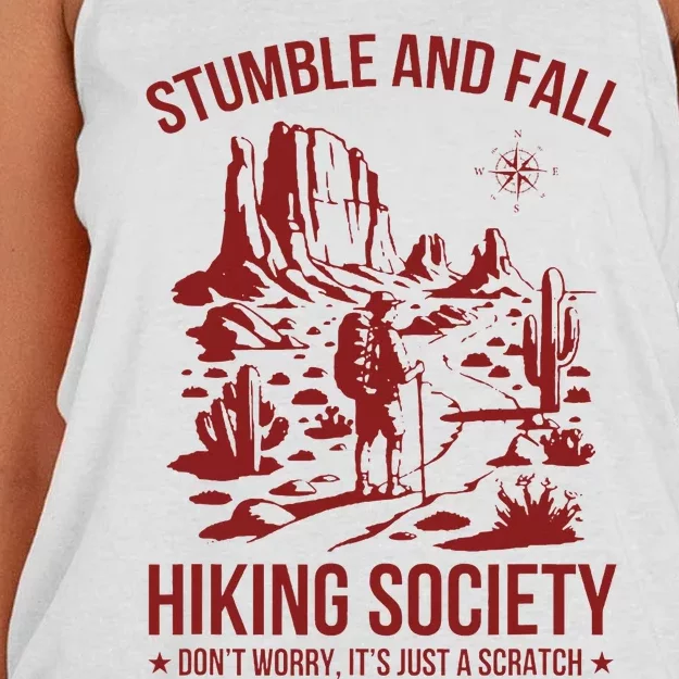 Stumble & Fall Hiking Society DonT Worry ItS A Scratch Women's Knotted Racerback Tank