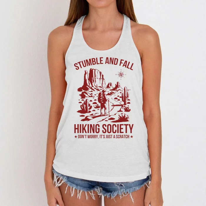 Stumble & Fall Hiking Society DonT Worry ItS A Scratch Women's Knotted Racerback Tank