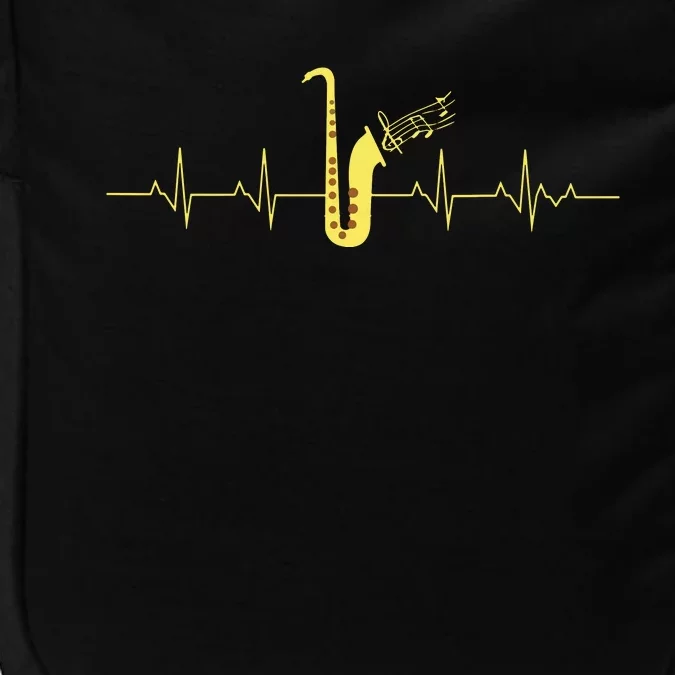 Saxophone Funny Heartbeat EKG Puls Heart Rate Sax Musician Impact Tech Backpack