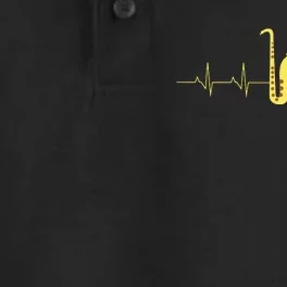 Saxophone Funny Heartbeat EKG Puls Heart Rate Sax Musician Dry Zone Grid Performance Polo