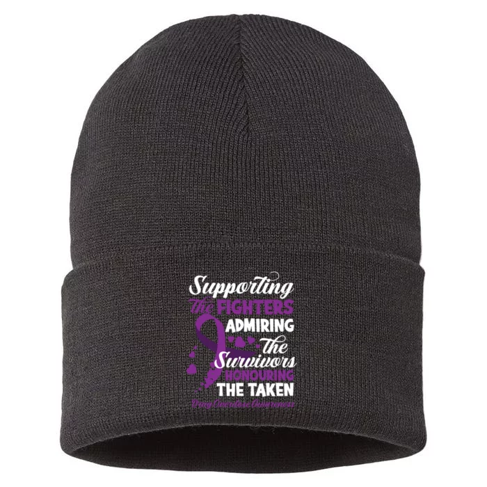 Support Fighters Honouring Taken Drug Overdose Awareness Sustainable Knit Beanie