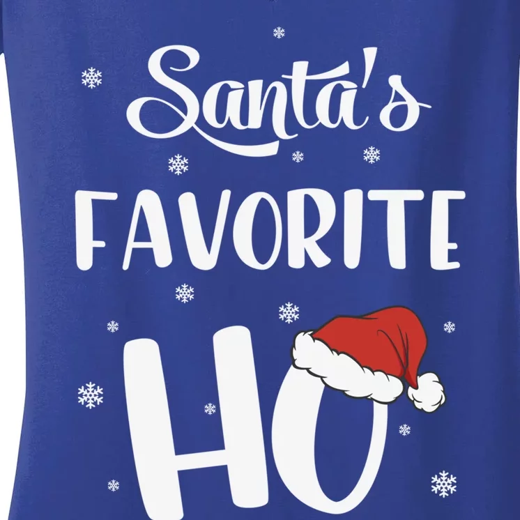 Santas Favorite Ho Funny Christmas Meaningful Gift Women's V-Neck T-Shirt