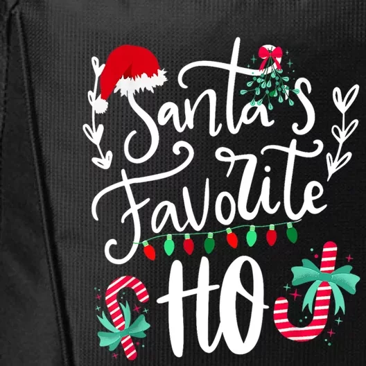 Santas Favorite Ho Funny Christmas Santa Hat Xmas Pajamas Cute Gift City Backpack