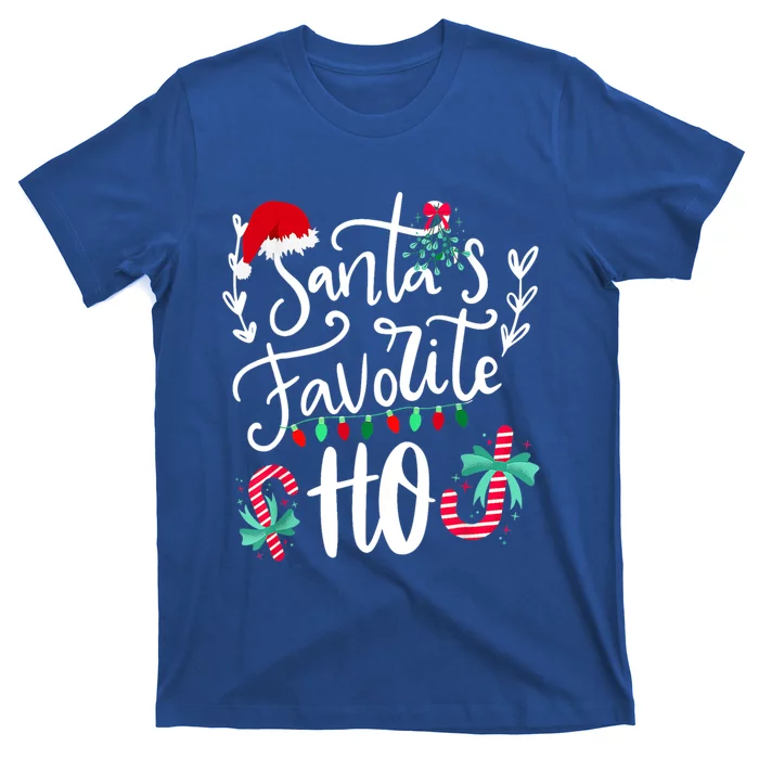 Santas Favorite Ho Funny Christmas Santa Hat Xmas Pajamas Cute Gift T-Shirt