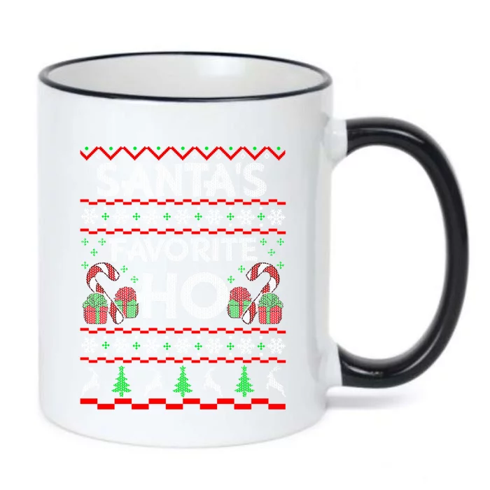 SantaS Favorite Ho Gift Xmas Ugly Christmas Sweater Cool Gift Black Color Changing Mug