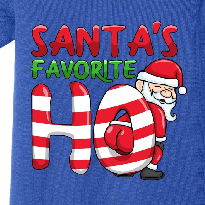 Santas Favorite Ho Santa Favourite Ho Funny Christmas Gift Baby Bodysuit