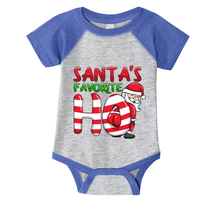 Santas Favorite Ho Santa Favourite Ho Funny Christmas Gift Infant Baby Jersey Bodysuit