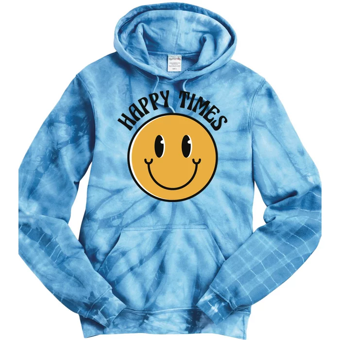 Smiley Face Happy Times Tie Dye Hoodie