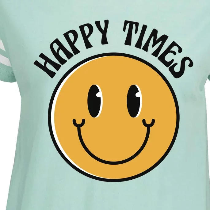 Smiley Face Happy Times Enza Ladies Jersey Football T-Shirt