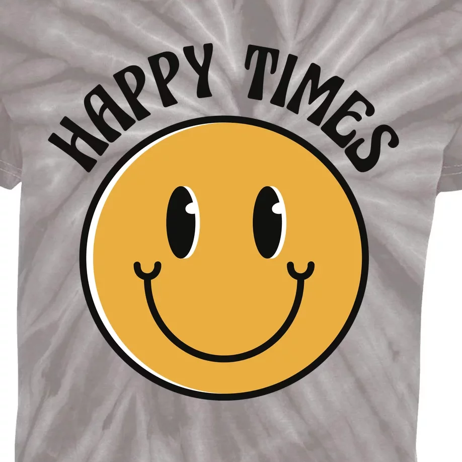 Smiley Face Happy Times Kids Tie-Dye T-Shirt