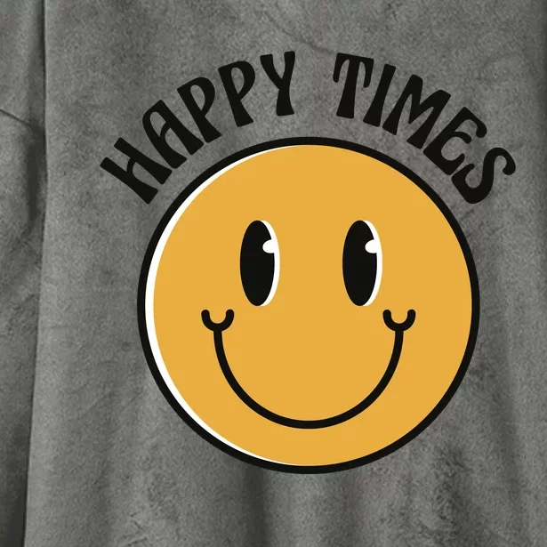 Smiley Face Happy Times Hooded Wearable Blanket