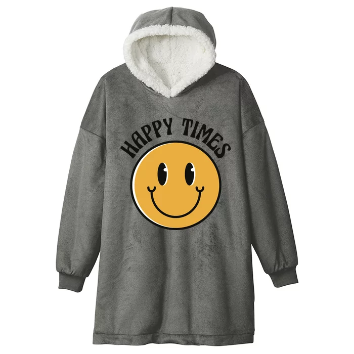 Smiley Face Happy Times Hooded Wearable Blanket