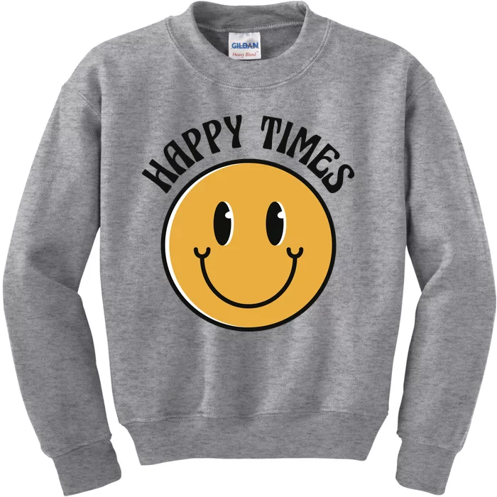 Smiley Face Happy Times Kids Sweatshirt