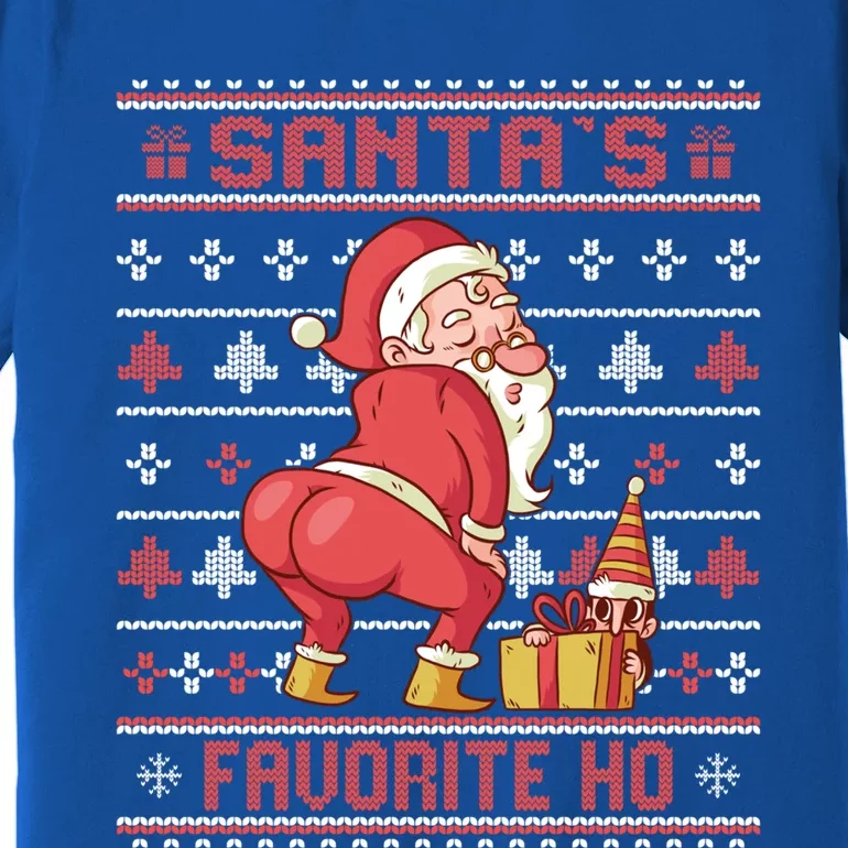 SantaS Favorite Ho Twerking Santa Offensive Ugly Sweater Gift Premium T-Shirt