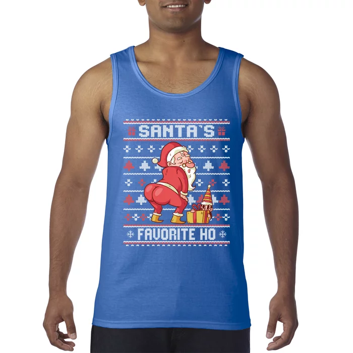 SantaS Favorite Ho Twerking Santa Offensive Ugly Sweater Cute Gift Tank Top