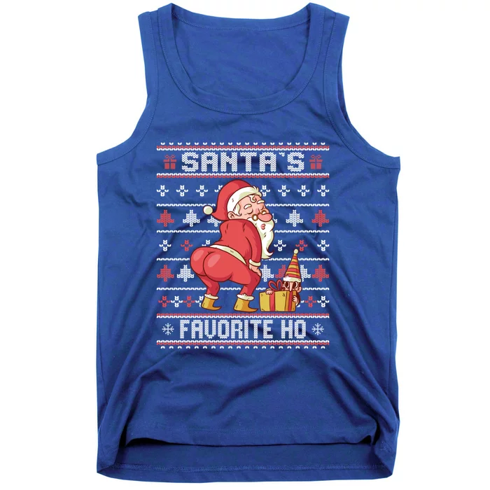 SantaS Favorite Ho Twerking Santa Offensive Ugly Sweater Cute Gift Tank Top