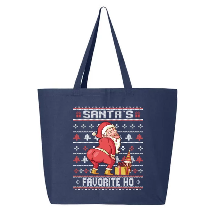 SantaS Favorite Ho Twerking Santa Offensive Ugly Sweater Cute Gift 25L Jumbo Tote