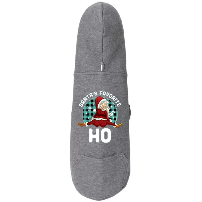 SantaS Favorite Ho Xmas Naughty Santa Christmas Pajama Great Gift Doggie 3-End Fleece Hoodie