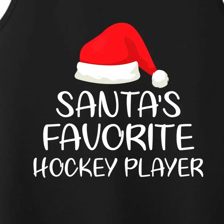 Santas Favorite Hockey Player Matching Family Xmas Cool Gift Performance Tank